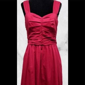 Cherry red Express fit and flare dress for sale!